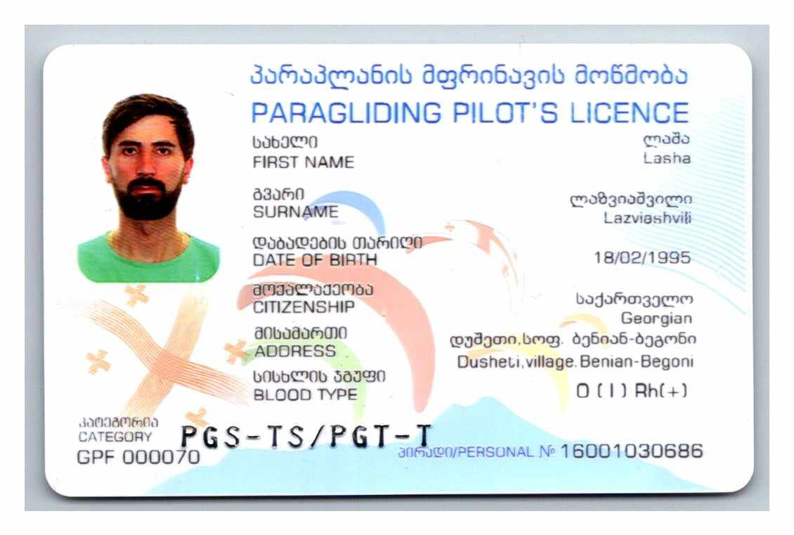 paragliding pilot licence